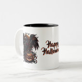 Halloween Raven Coffee Mug ツートーンマグカップ (正面左)