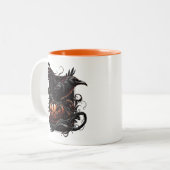 Halloween Raven Coffee Mug ツートーンマグカップ (正面左)