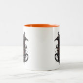 Halloween Raven Coffee Mug ツートーンマグカップ (中央)