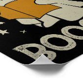 Halloween Read More Books Funny Ghost Reading Book ポスター (角)