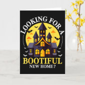 Halloween Real Estate Agent Funny Realtor Bootiful カード (黄色い花)