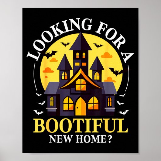 Halloween Real Estate Agent Funny Realtor Bootiful ポスター (正面)