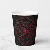 Halloween red Spider web black 紙コップ (裏面)