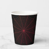 Halloween red Spider web black 紙コップ (正面)