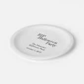 Halloween RIP Black and White Party ペーパープレート (アングル)