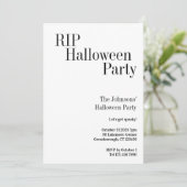 Halloween RIP Party Black and White Check 招待状 (スタンド正面)