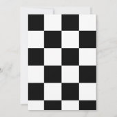 Halloween RIP Party Black and White Check 招待状 (裏面)