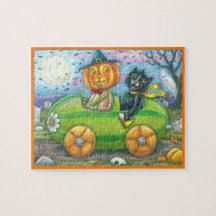 HALLOWEEN ROAD TRIP, JACK AND BLACK CAT FRIENDS