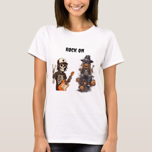 Halloween rock on tシャツ (正面)