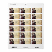 Halloween Rustic Gothic Skeleton Address Label ラベル (フルシート)