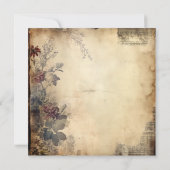 Halloween Rustic Gothic Skeleton Save the Date  招待状 (裏面)