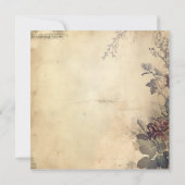 Halloween Rustic Gothic Skeleton Wedding  招待状 (裏面)