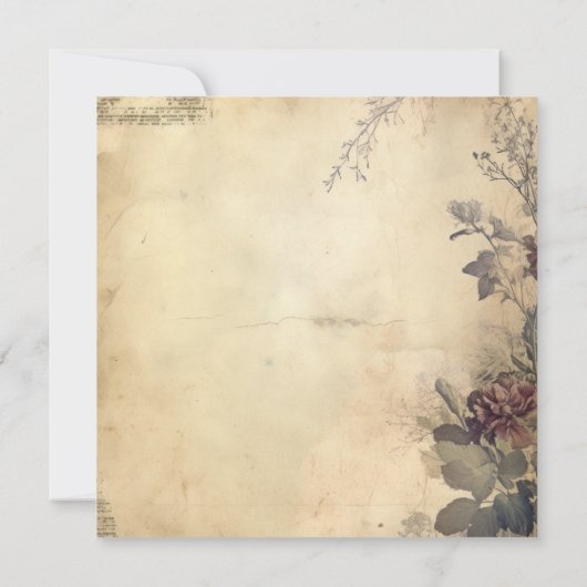 Halloween Rustic Gothic Skeleton Wedding  招待状 (裏面)