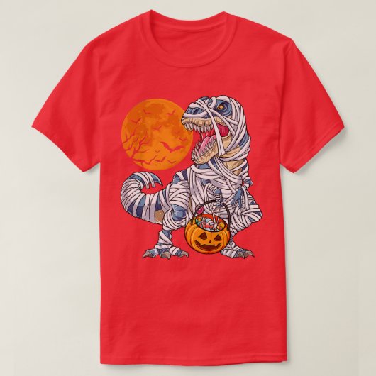 Halloween s for Boys Men Dinosaur T re Mummy Pumpk Tシャツ (デザイン正面)