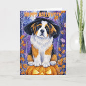 Halloween Saint Bernard Dog シーズンカード (正面)