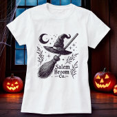 Halloween Salem Witch Broomstick Tシャツ