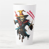 Halloween scarecrow カフェラテマグ (正面)