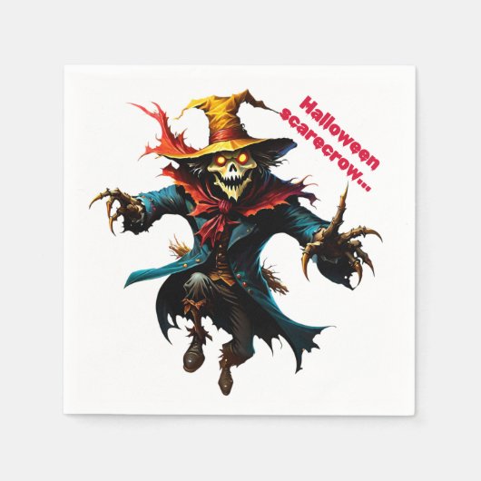 Halloween scarecrow  スタンダードカクテルナプキン (正面)