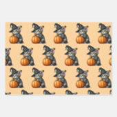 Halloween Scarecrows, Kitty Witch, Fall Harvest,   ラッピングペーパーシート (正面2)