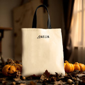 Halloween Scaredy Cat Vintage Black Kitten Treat トートバッグ