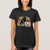 Halloween Scary Black Cat Witch Hat Pumpkin JackOL Tシャツ (正面)