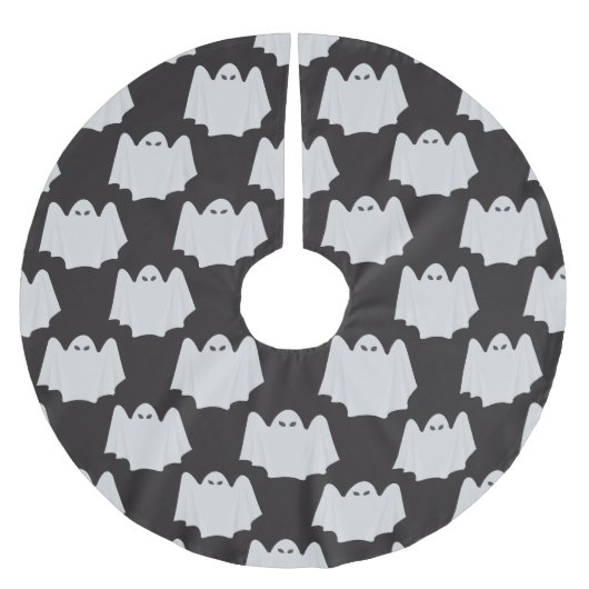 Halloween, Scary Ghost, Trick Or Treat, Boo ブラッシュドポリエステルツリースカート (正面)