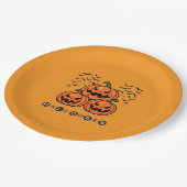 Halloween Scary Pumpkin ペーパープレート (アングル)