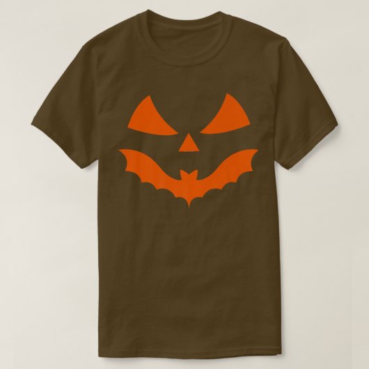 Halloween scary pumpkin jack o lantern jackolanter tシャツ (デザイン正面)