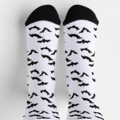 Halloween Scary Spooky Flying Bats Pattern ソックス (上部)