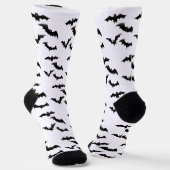 Halloween Scary Spooky Flying Bats Pattern ソックス (傾斜あり)