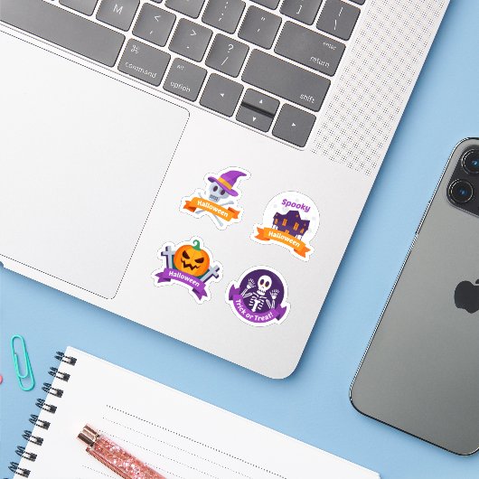 Halloween scary sticker collection シール (ノートパソコンとiPhone)