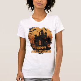 Halloween-Schloss unter Mondlicht Tシャツ