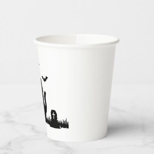 Halloween Schwarze Katze Pappbecher 紙コップ (左)