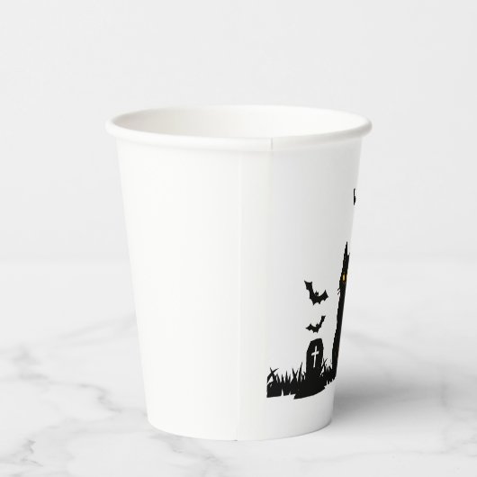 Halloween Schwarze Katze Pappbecher 紙コップ (右)