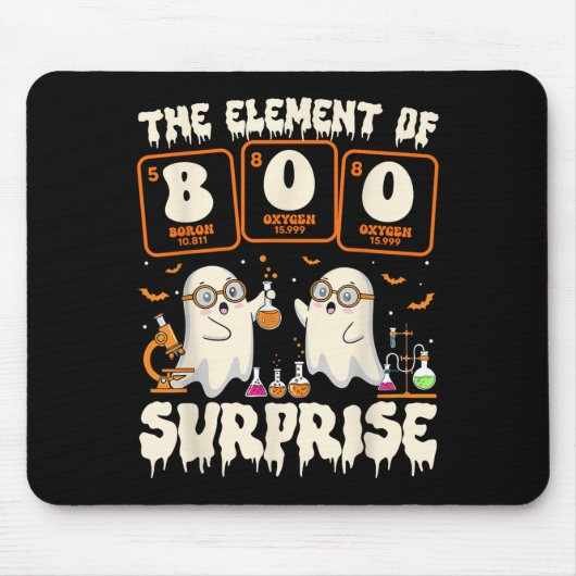 Halloween Science Ghost Teacher The Element Of Sur マウスパッド (正面)