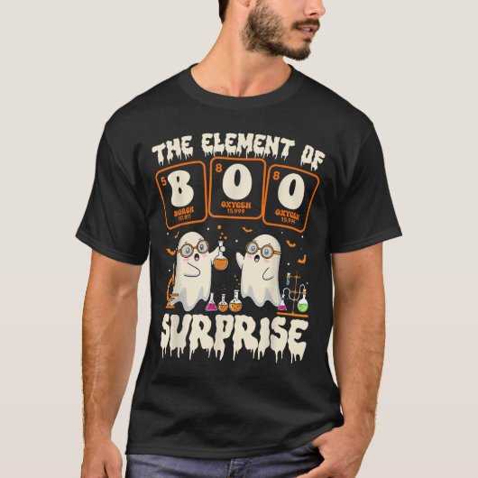 Halloween Science Ghost Teacher The Element Of Sur Tシャツ (正面)