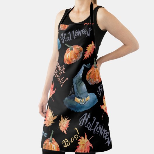 Halloween seamless pattern with halloween pumpkin, エプロン (インサイチュ)