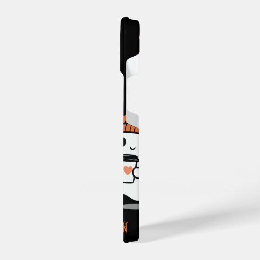 Halloween Season – fantômes cosy café iPhoneケース (左側面)