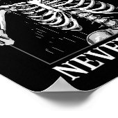 Halloween Shaka Hand Sign Never Better Skeleton Fu ポスター (角)