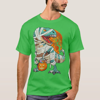 Halloween Shirt Dinosaur T rex Mummy Pumpkin 1428 Tシャツ