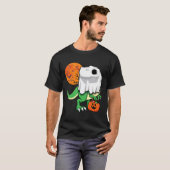 Halloween Shirts For Boys Men Dinosaur T Rex Ghost Tシャツ (正面フル)