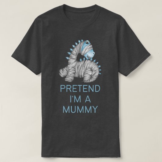Halloween Shirts for BoysDinosaur T rex Mummy Pump Tシャツ (デザイン正面)