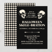 Halloween Skele-bration Laughing Skulls Invitation 招待状 (正面/裏面)