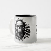 Halloween Skeleton 3D Mug ツートーンマグカップ (正面左)