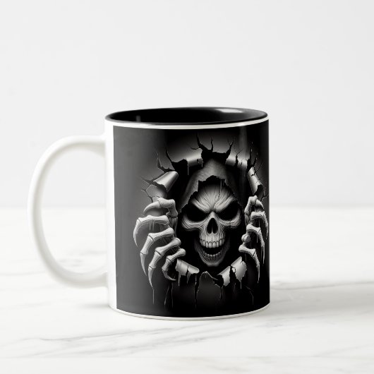 Halloween Skeleton 3D Mug ツートーンマグカップ (左)