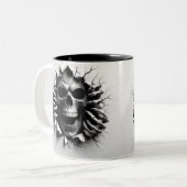 Halloween Skeleton 3D Mug ツートーンマグカップ (正面左)