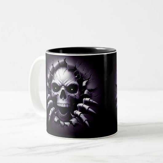 Halloween Skeleton 3D Mug ツートーンマグカップ (正面左)