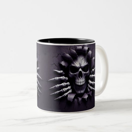 Halloween Skeleton 3D Mug ツートーンマグカップ (正面右)