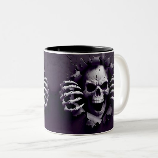 Halloween Skeleton 3D Mug ツートーンマグカップ (正面右)