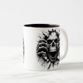 Halloween Skeleton 3D Mug ツートーンマグカップ (正面右)
